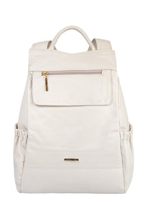 Mochila antifurto de couro liso Suelen