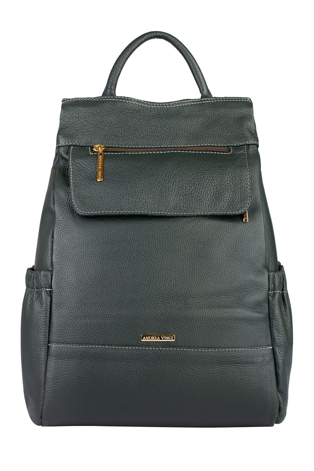 Mochila antifurto de couro liso Suelen