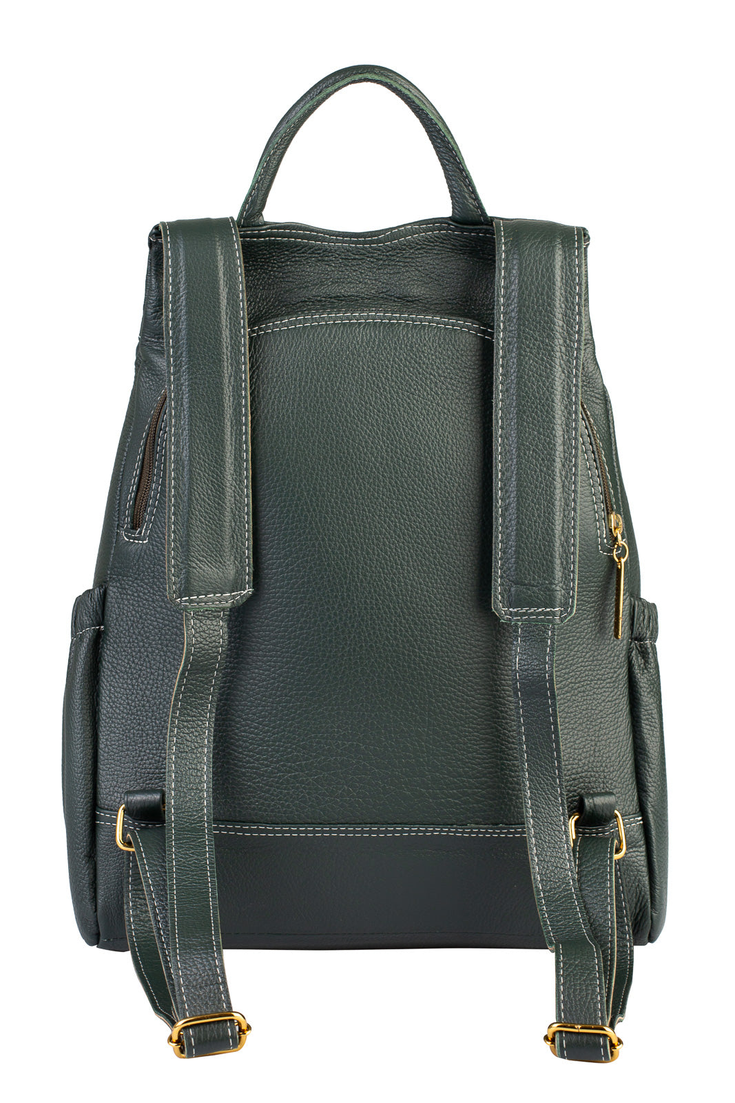 Mochila antifurto de couro liso Suelen