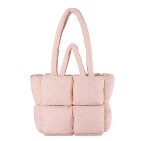 Bolsa Maelis Puffer Tote Quilted Almofadada