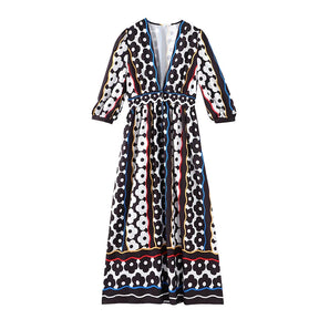Vestido Maria Griselda - Preto - Floral