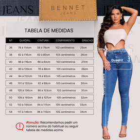 Calça Jeans Skinny Cintura Alta 5 Botões Ref: 0CJ10