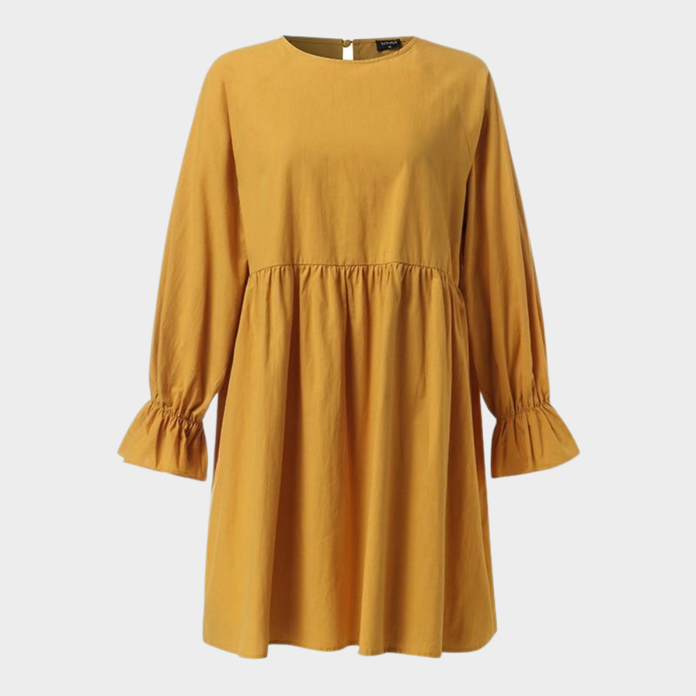 Vestido Mini Liso Manga Longa - Sydney