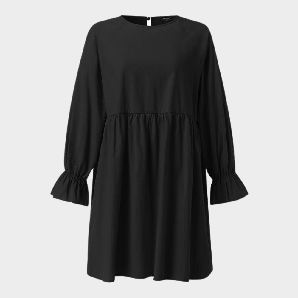 Vestido Mini Liso Manga Longa - Sydney