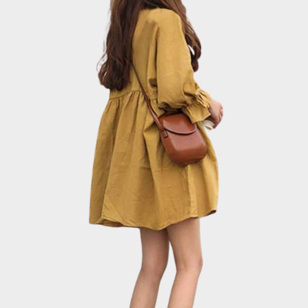 Vestido Mini Liso Manga Longa - Sydney