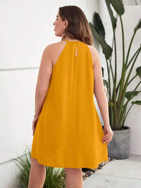 Vestido Com Gola Plus Size - Cadence