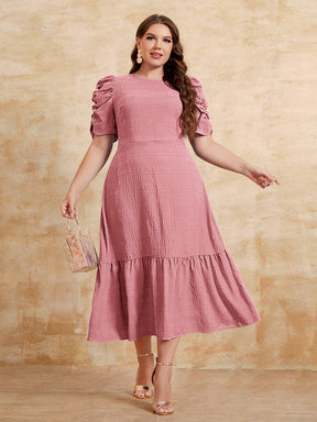 Vestido Manga Bufante Plus Size - Serena